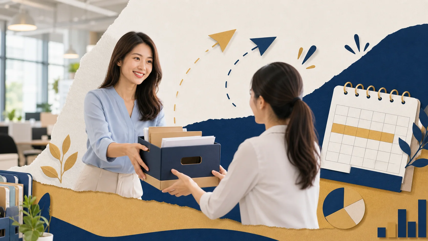 ปฏิทินกลางปีวางคู่กับเอกสารย้ายสำนักงานบัญชี